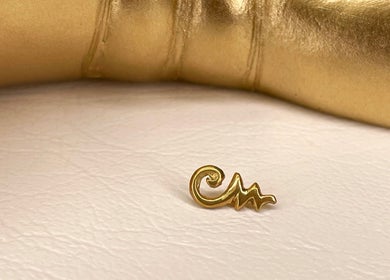 Elegant golden element at Katarza, Split, Splitsko-dalmatinska Županija, HR, highlighted on a soft surface.