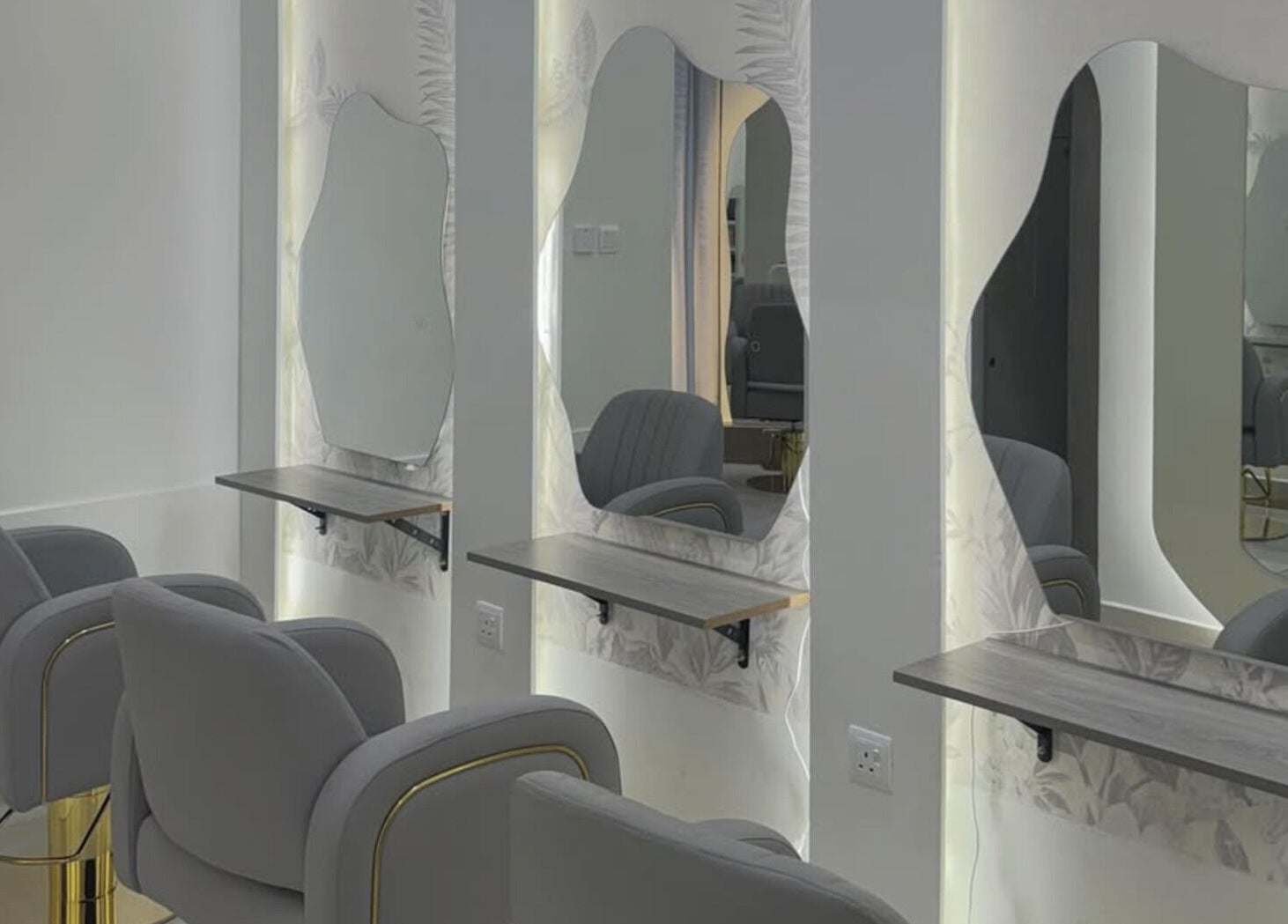 Chic styling stations at Sphere Beauty Salon, Sharjah, Sharjah, AE, showcasing modern elegance and comfort.