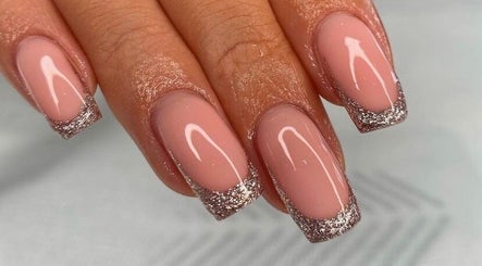 Elegant glitter-tipped nails at Georgialees Beauty, Solihull, England, GB.