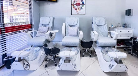 Elegant pedicure stations at The Lotus Chair, LLC in Boca Raton, Florida, US offer a serene experience.