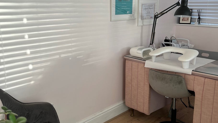 Manicure station at Beauty in the Peak, High Peak, England, GB, offering a serene spa experience.