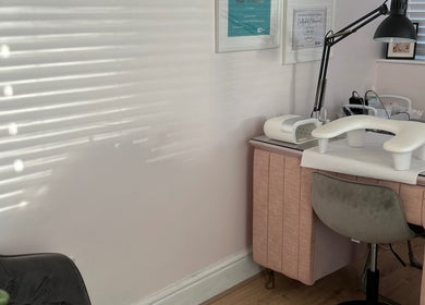 Manicure station at Beauty in the Peak, High Peak, England, GB, offering a serene spa experience.