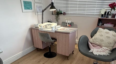 Elegant manicure station at Beauty in the Peak, High Peak, England, GB. Cozy setup for a relaxing beauty experience.