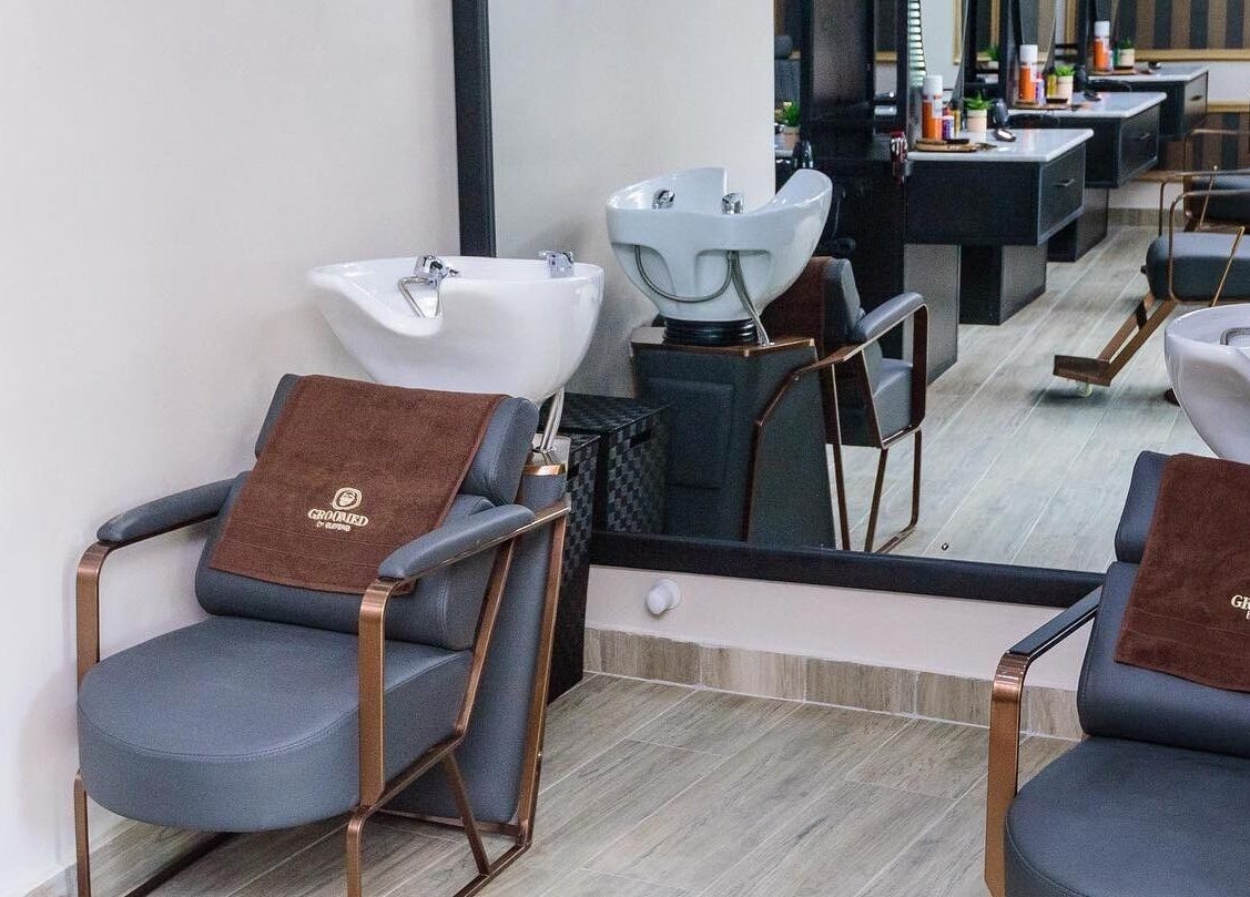 Elegant hair wash station at Groomed by Elereka Ikoyi, Lagos, Lagos, NG, showcasing comfort and style.