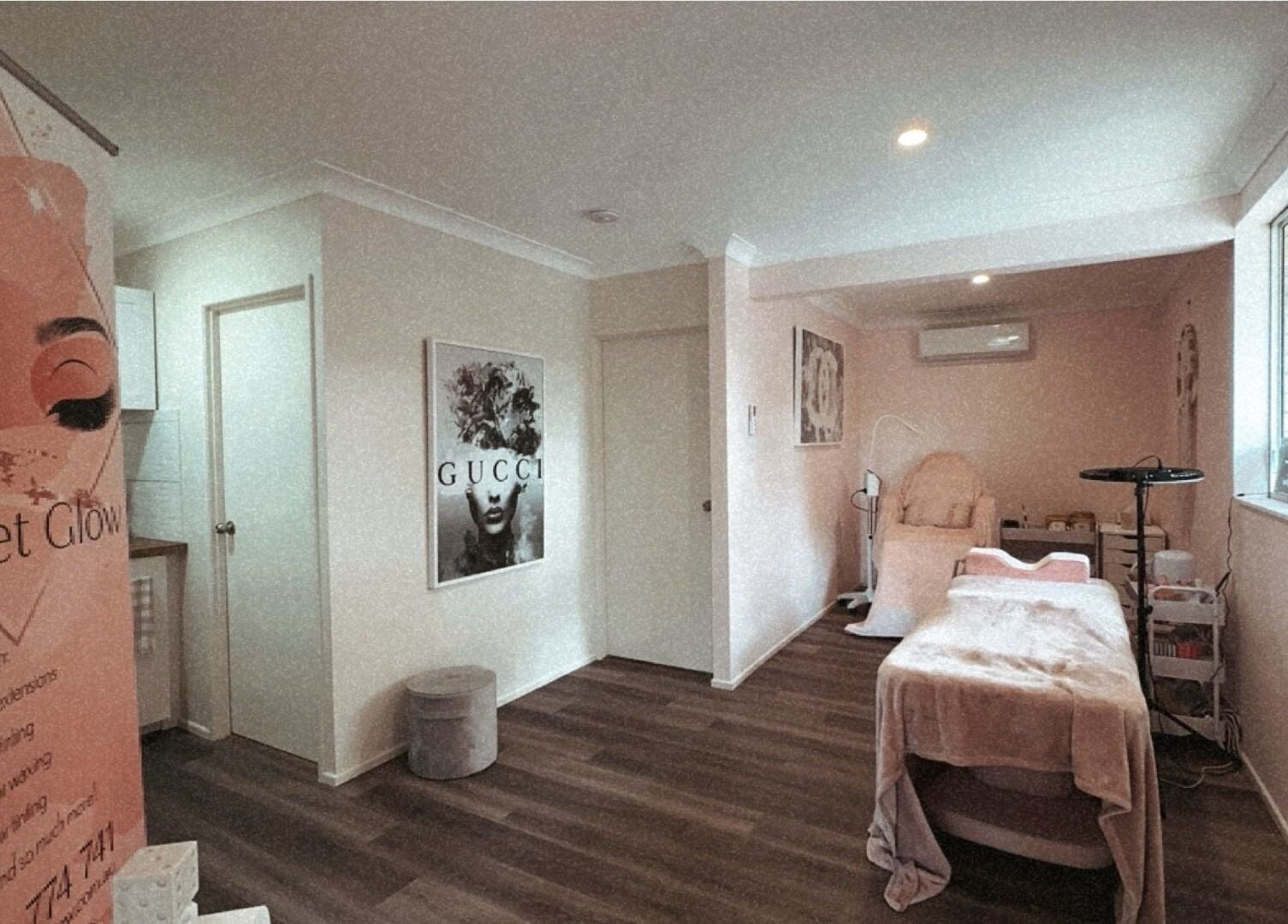 Cozy treatment room at Get Set Glow in Deception Bay, Queensland, AU with elegant decor and relaxing ambiance.