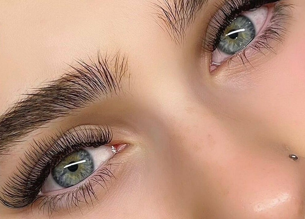 Close-up of styled eyelashes at Lalulash.beauty, Melbourne, Victoria, AU.