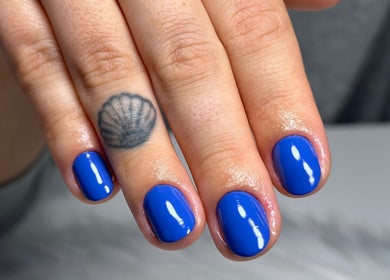 Vivid blue manicure at Cris Nails - Manicure & Pedicure in Surfers Paradise, Queensland, AU.