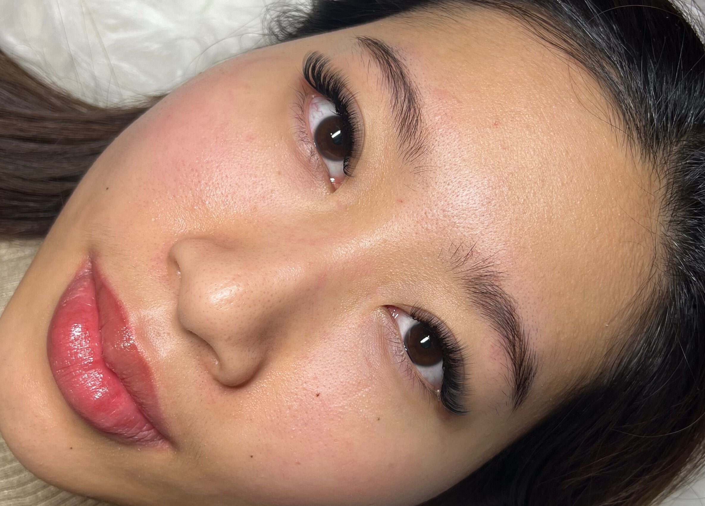 Close-up of stunning eyelash extensions at AZlash Reading, Reading, England, GB.