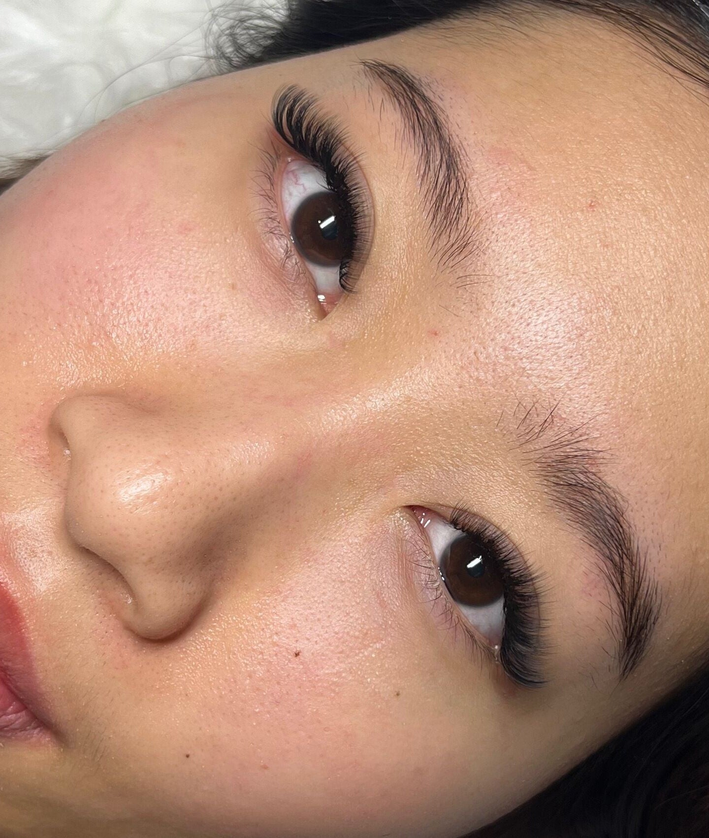 Close-up of stunning eyelash extensions at AZlash Reading, Reading, England, GB.