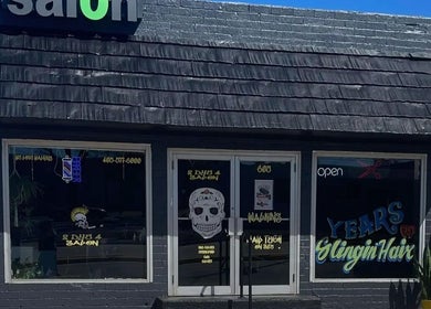 Front view of Pampered by Anie in Yukon, Oklahoma, US, showcasing the salon's modern exterior.