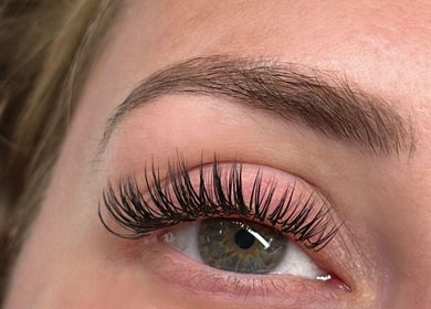 Close-up of lash extension at Melly's Beauty Parlour, Newstead, Queensland, AU.