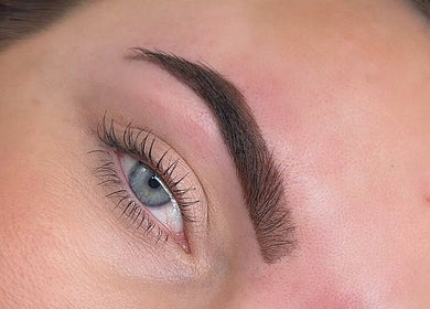 Expertly shaped eyebrow at Melly's Beauty Parlour, Newstead, Queensland, AU showcasing fine detail.