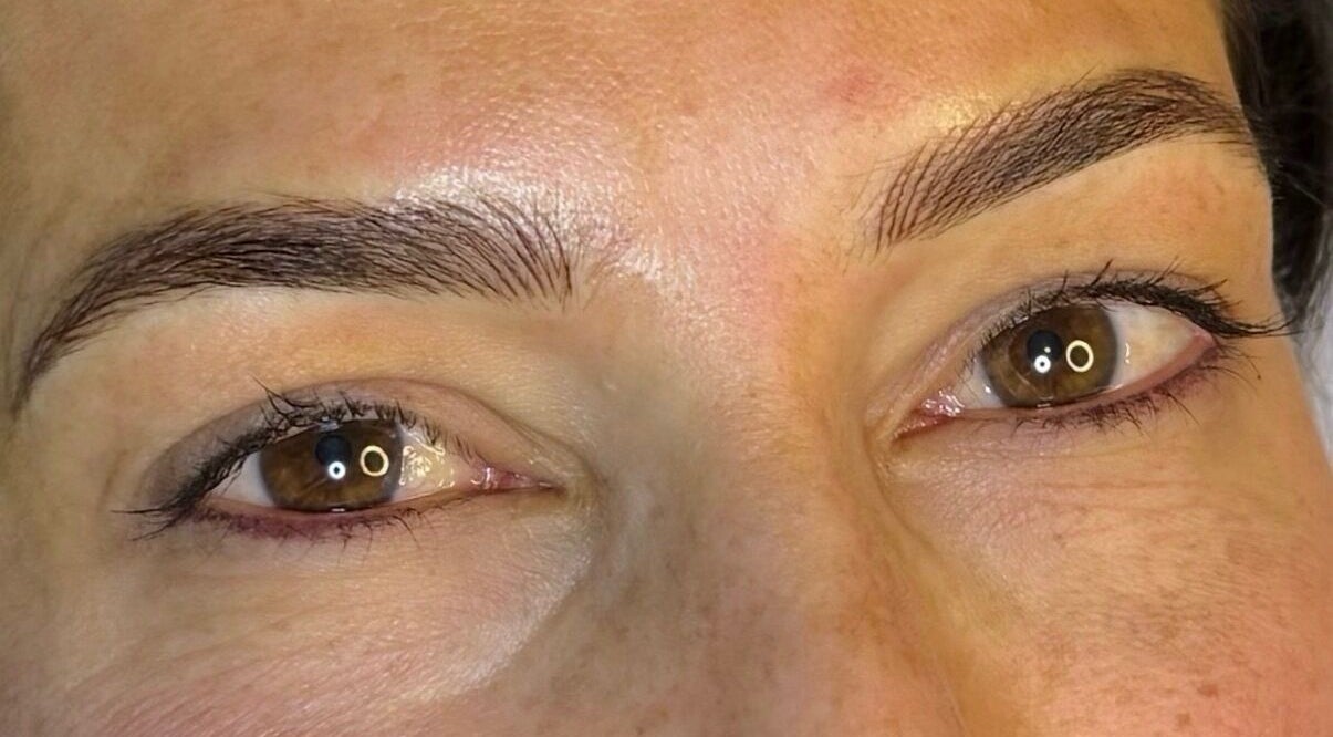 Close-up of perfectly shaped eyebrows from Symmetry Bespoke Beauty, Johannesburg, Gauteng, ZA.