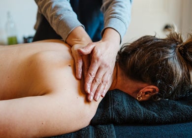 Relaxing massage at Everyone Loves Massage at CFP Pilates Studio in Norwich, England, GB.