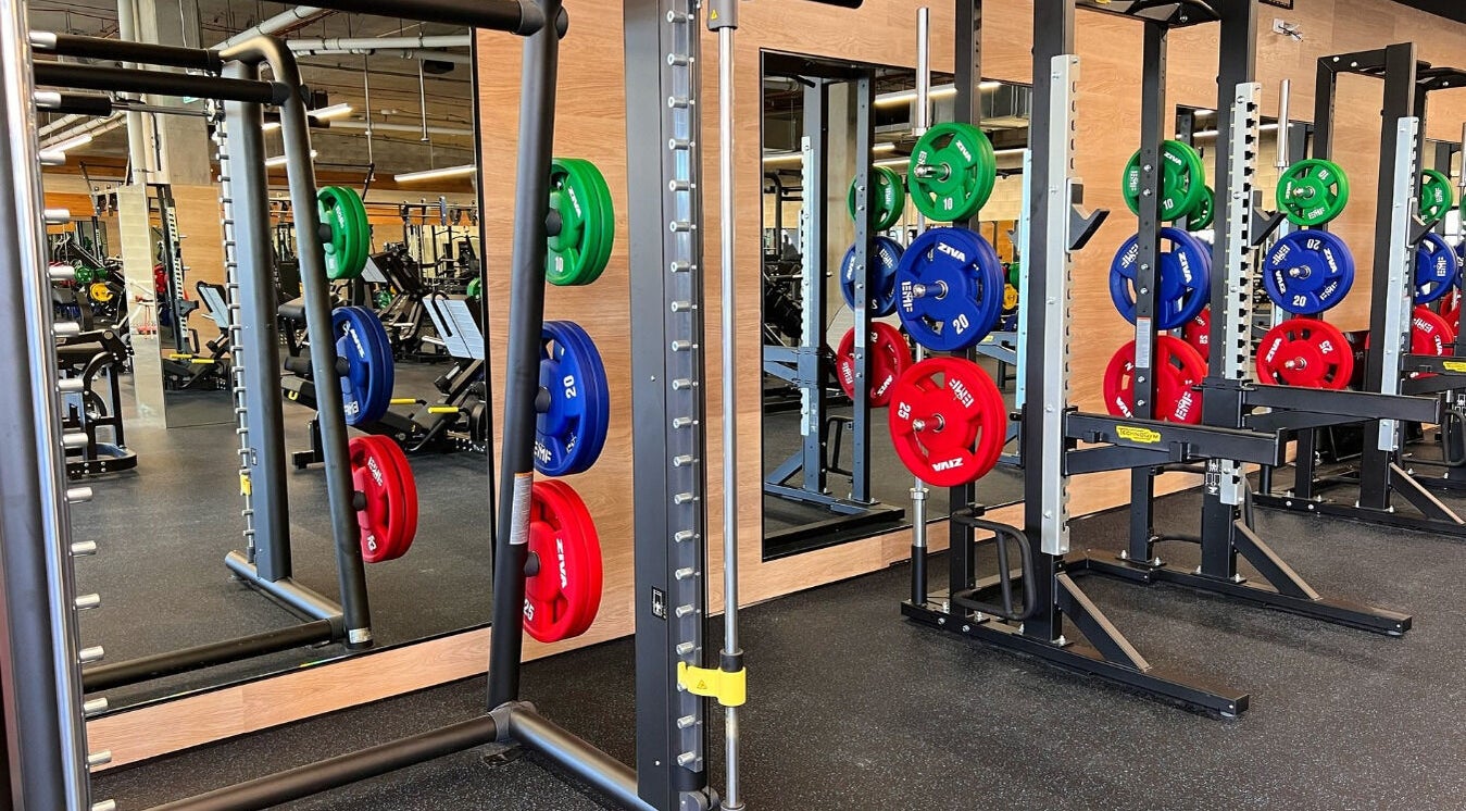 Colorful weight plates at EMF Fitness Centre | Southport, offering top fitness equipment in Southport, Queensland, AU.