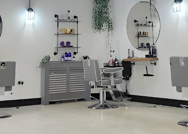 Modern interior of Nobleman's Barbershop Newbridge in Newbridge, County Kildare, IE, showcasing stylish barber chairs.