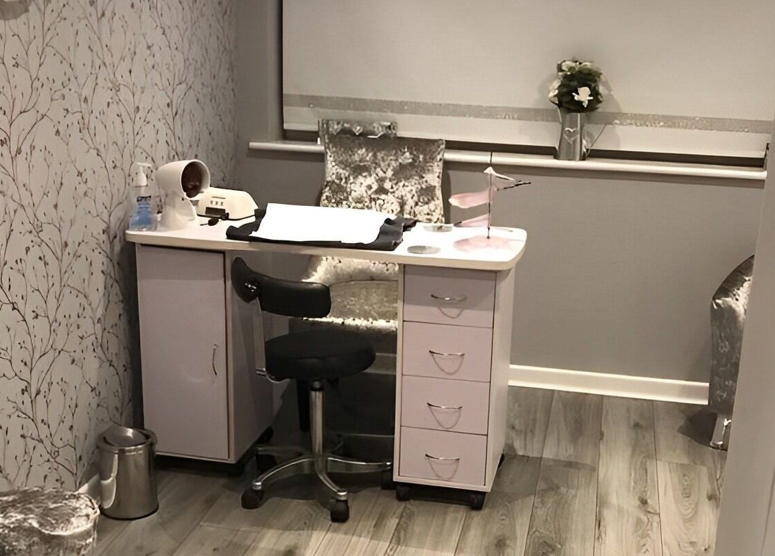 Stylish nail care station at Jodie's Beauty & Aesthetics Lounge, Lancaster, England, GB.