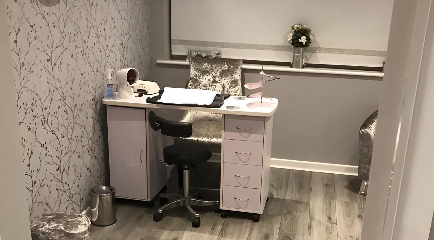 Stylish nail care station at Jodie's Beauty & Aesthetics Lounge, Lancaster, England, GB.