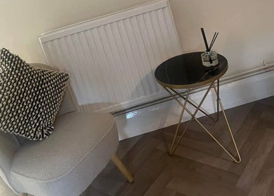Elegant chair and table setup in Lebeau, Bridgnorth, England, GB creating a welcoming ambiance.