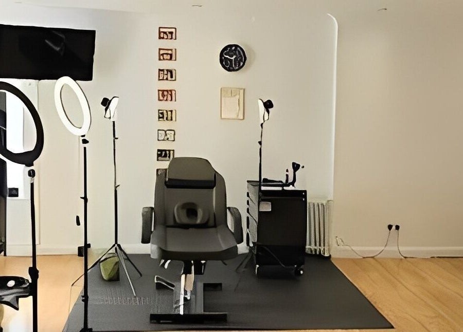 Well-lit treatment room at Scalp Art Clinic, South Woodham Ferrers, England, GB, showcasing modern setup.