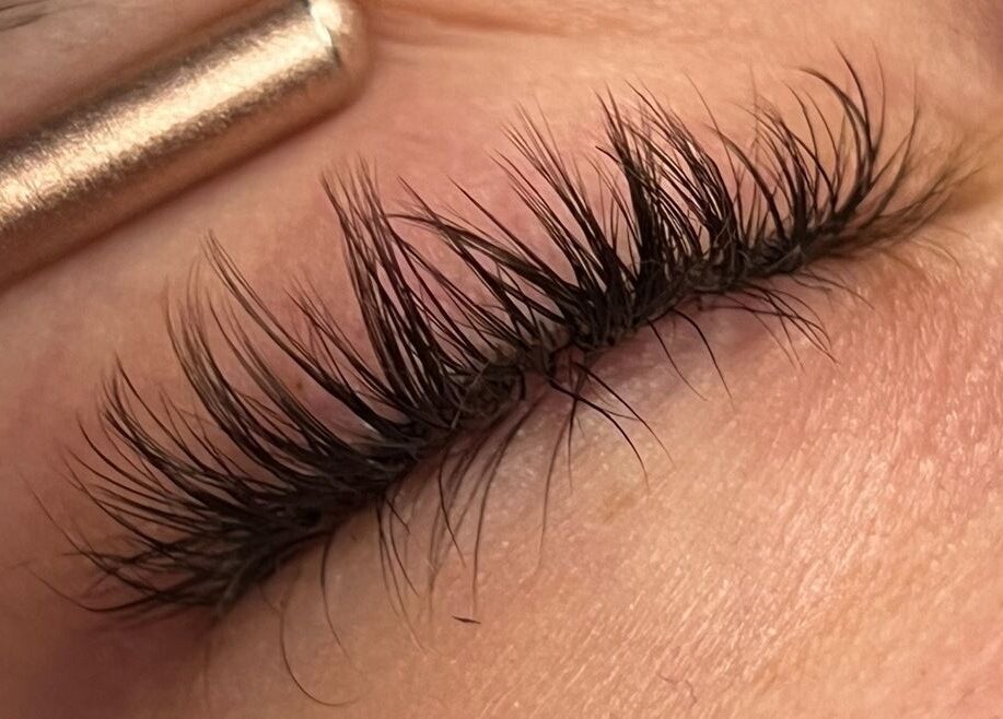 Close-up of expertly crafted eyelashes at Lashed By Maya in Westmead, New South Wales, AU.