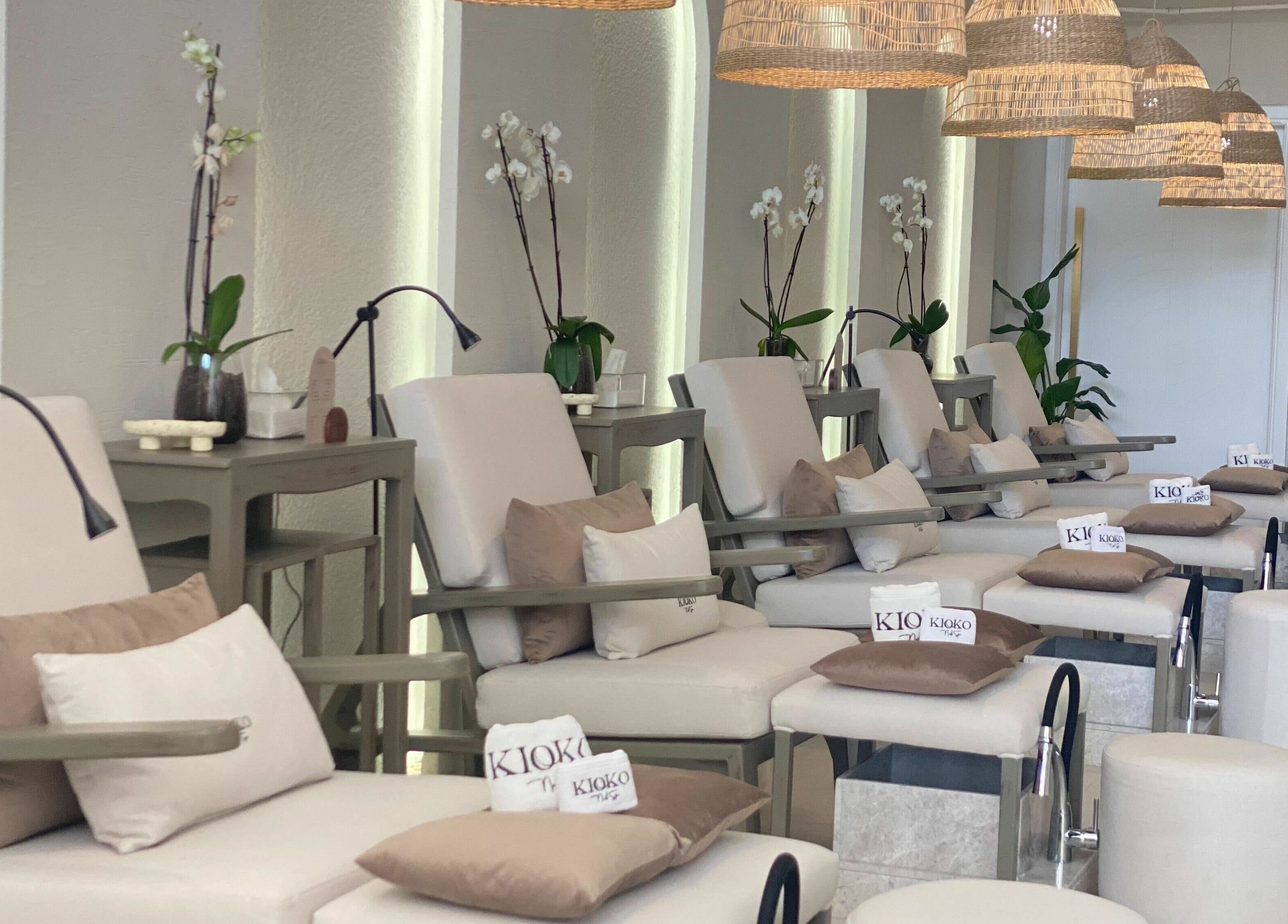 Chic seating at Kioko Nail Spa, Riyadh, Riyadh Province, SA offers a relaxing pampering experience.