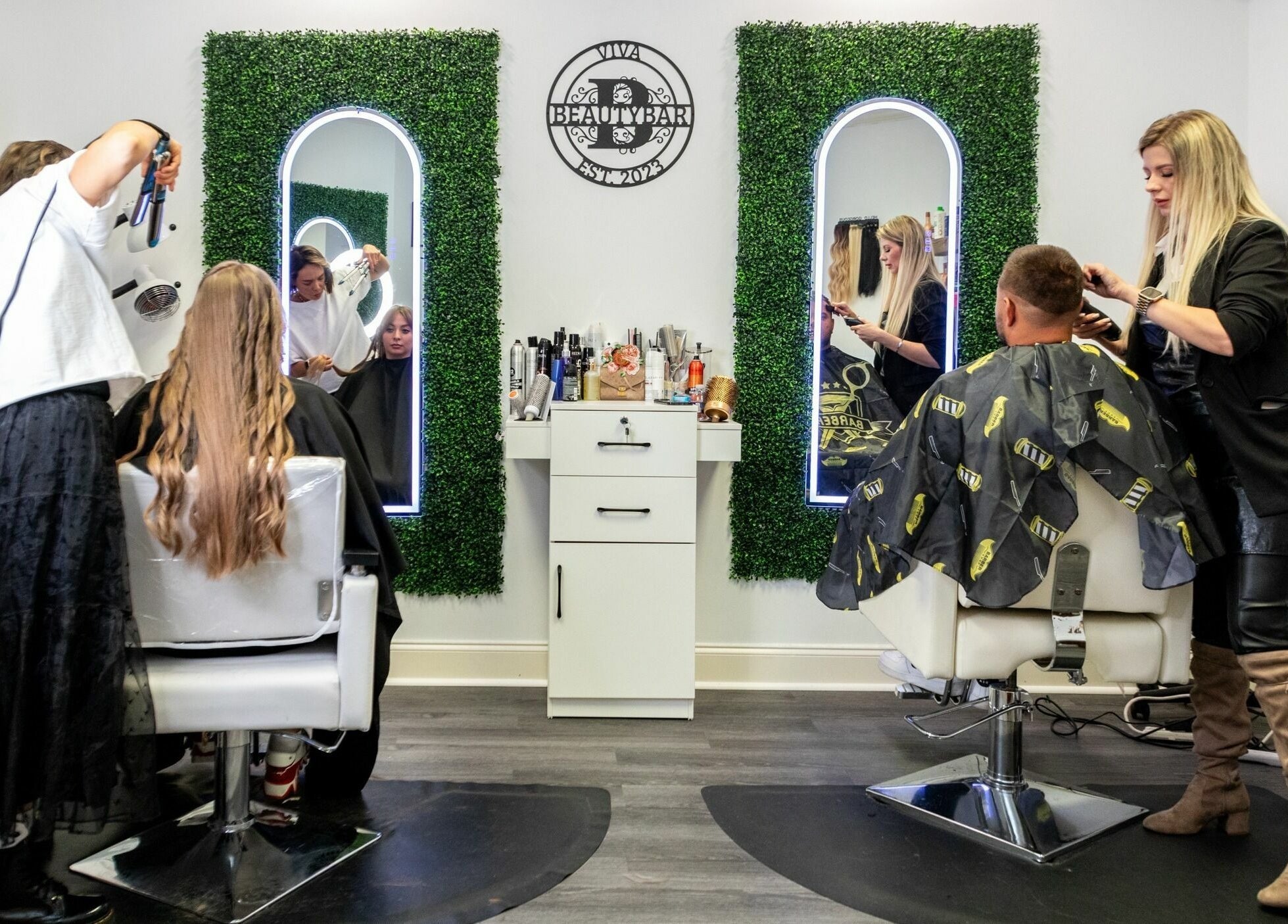 Hair styling at Viva Beauty Bar Via Maks Salon, Cumming, Georgia, US, showcasing professional salon services.