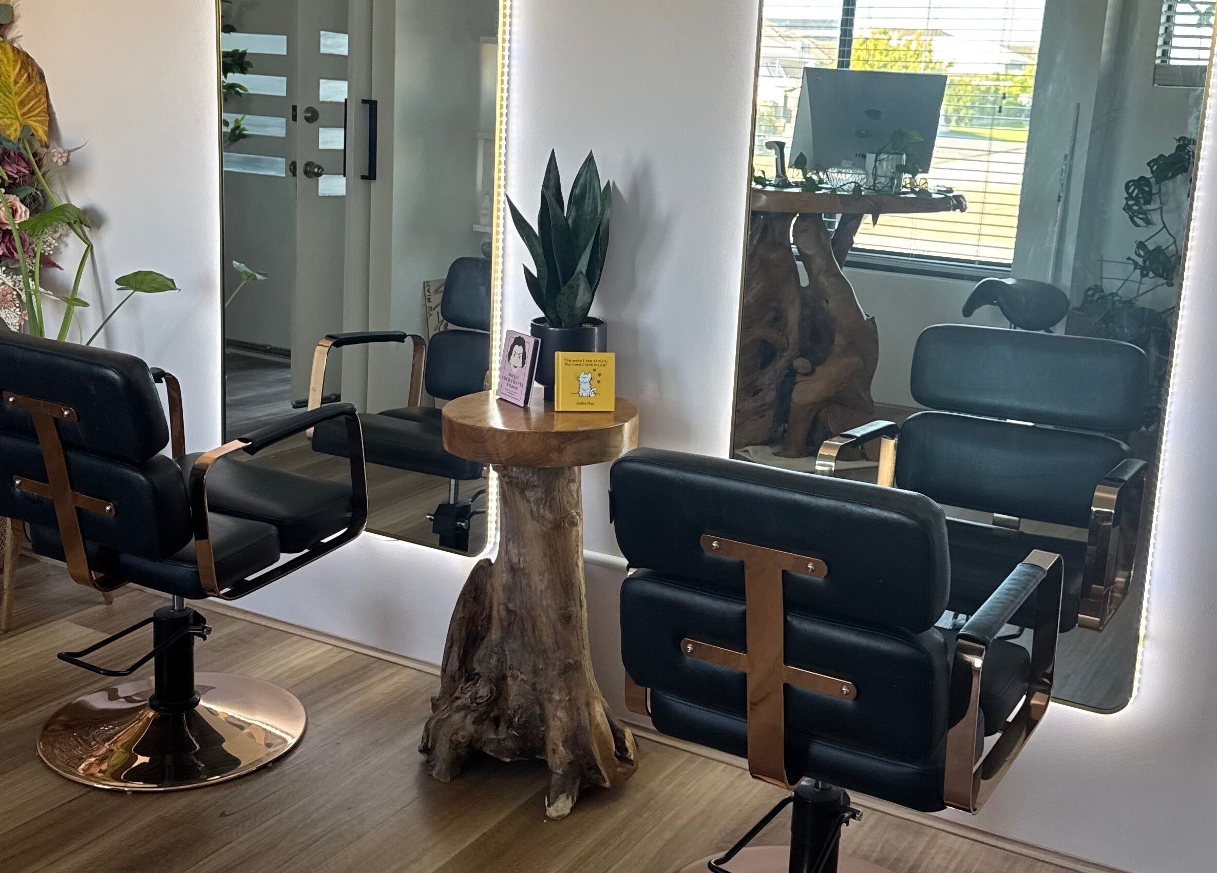 Modern salon chair at Exclusive Look/ Hair by Natasha Thomas, Wanneroo, Western Australia, AU.