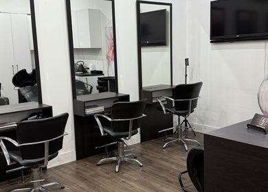 Modern styling chairs and mirrors at The Hair Project Sydney, Five Dock, New South Wales, AU.