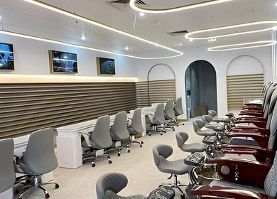 Modern salon interior at Color Club Nails & Beauty - North Adelaide, North Adelaide, South Australia, AU.
