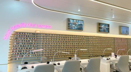 Elegant nail polish display at Color Club Nails & Beauty - North Adelaide, South Australia, AU.