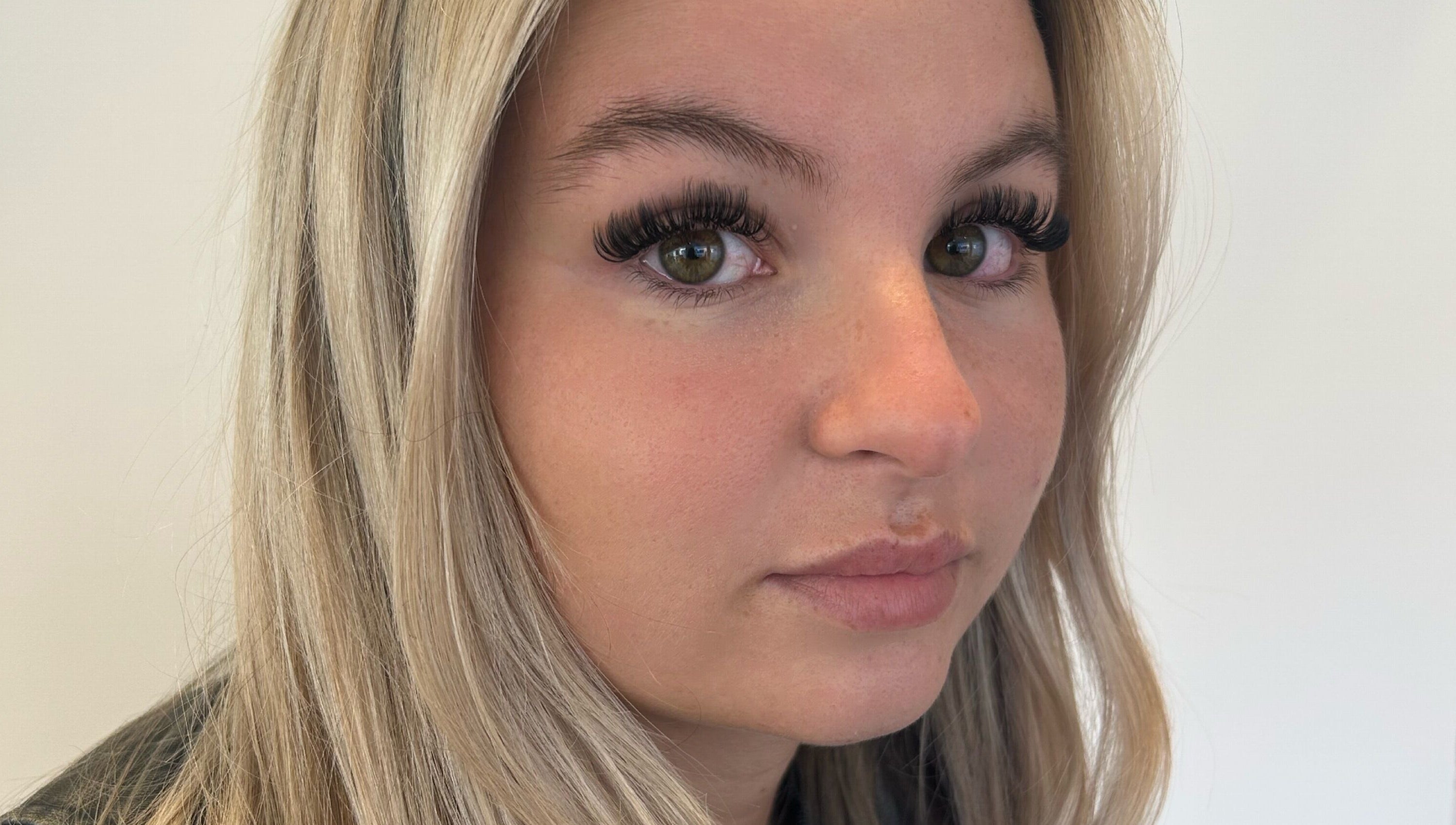 Close-up of eyelash extensions at Lashed by Her, Telford, England, GB showcasing expert application.