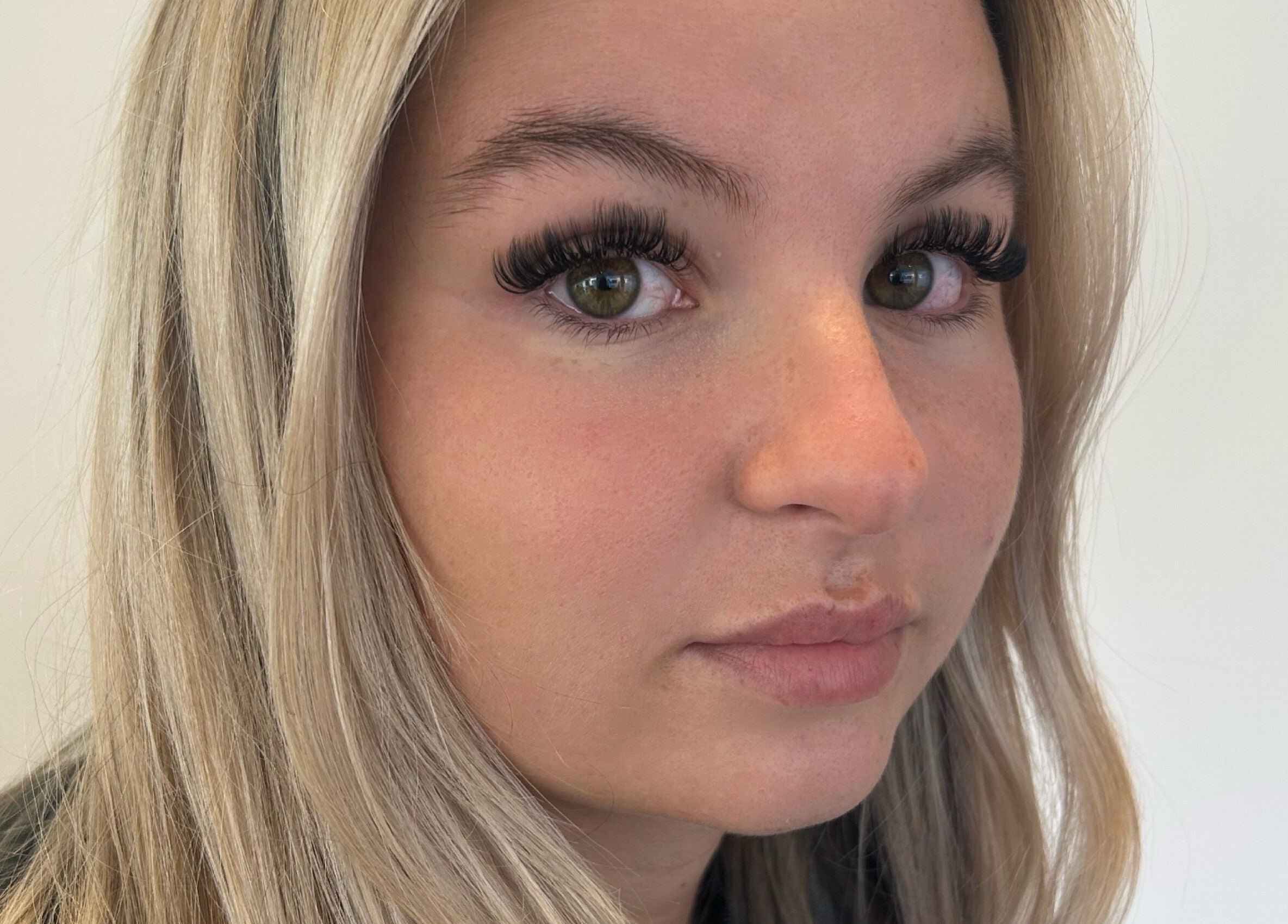 Close-up of eyelash extensions at Lashed by Her, Telford, England, GB showcasing expert application.