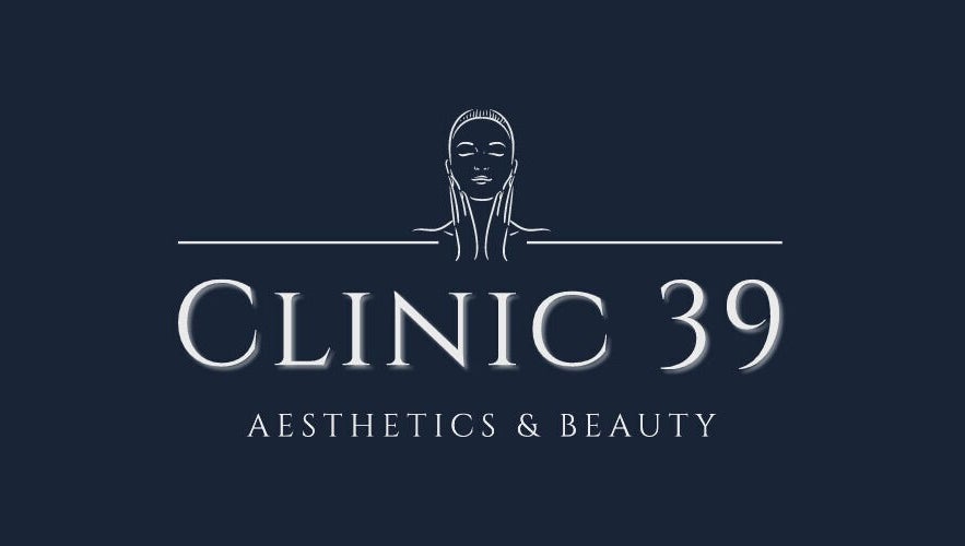 Logo for Clinic 39 Aesthetics & Beauty, Swansea, Wales, GB. Features elegant minimalist face outline.