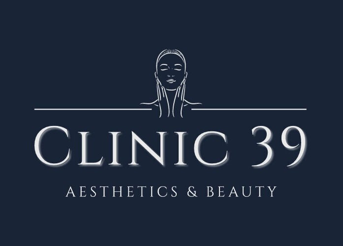 Logo for Clinic 39 Aesthetics & Beauty, Swansea, Wales, GB. Features elegant minimalist face outline.