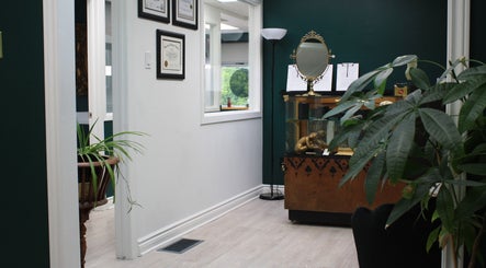 Elegant interior of Relic Piercing And Tattoo in Ottawa, Ontario, CA, showcasing a stylish and inviting atmosphere.