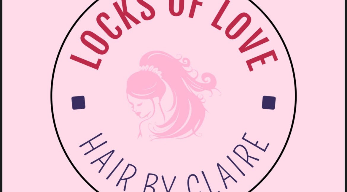 Logo of Locks of Love Hair by Claire, Paisley, Scotland, GB, featuring a stylized woman's hair silhouette.