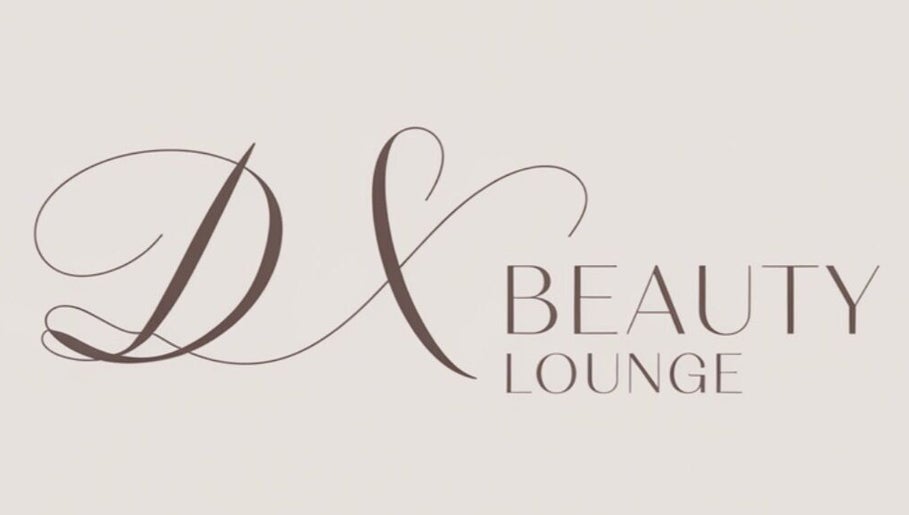 DX Beauty Lounge logo, Joliet, Illinois, US, elegant script design.