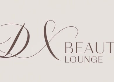 DX Beauty Lounge logo, Joliet, Illinois, US, elegant script design.