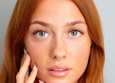 Close-up of serene woman showcasing beauty at Belle Beauty Studio & Academy, Gravesend, England, GB.