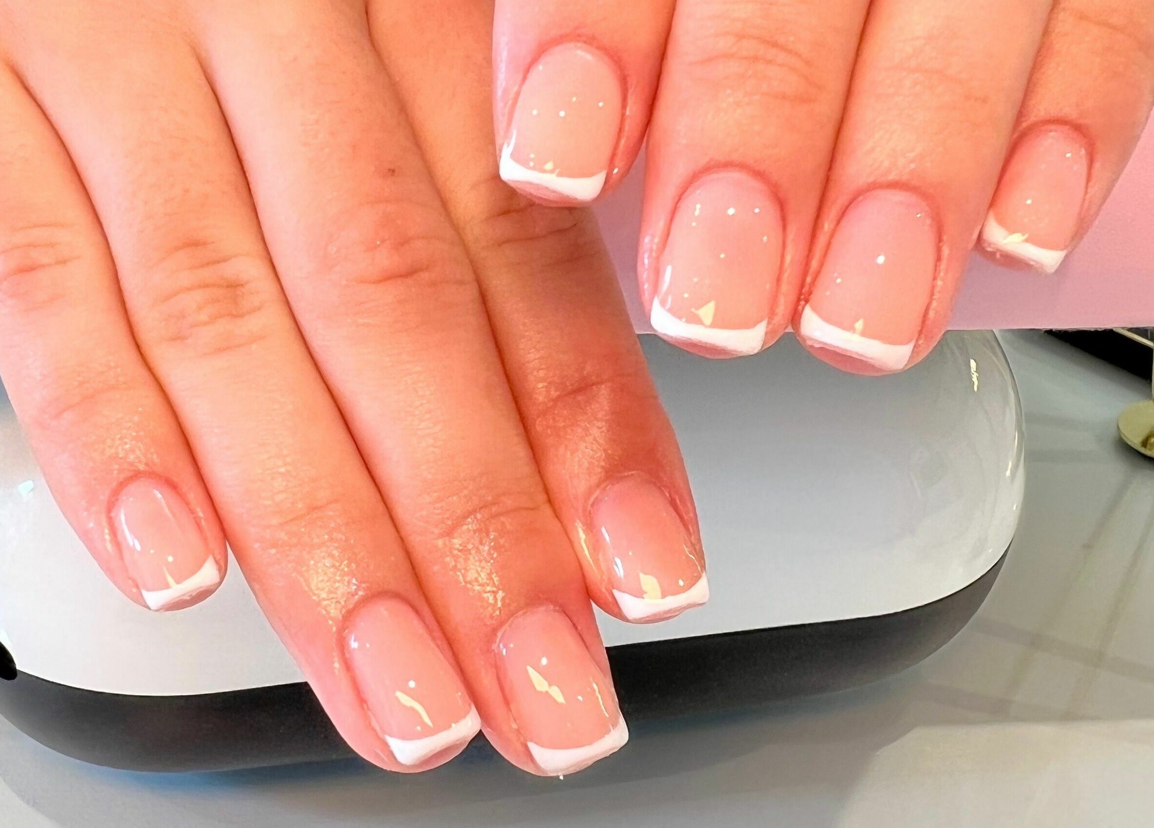 French manicure nails from The Salon by Jasmine in West Haddon, England, GB showcasing elegant nail care.