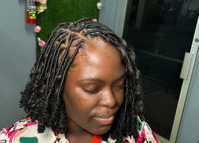 Stylish braided hair at Millennial Beauty Tribe, Kingston, St. Andrew Parish, JM.