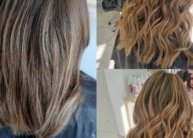 Beautifully styled hair at E-Creations Beauty Salon, Jeffreys Bay, Eastern Cape, ZA