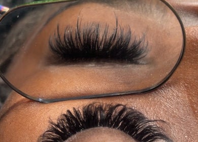 Close-up of eyelash extensions at Bellisima Touch & Spa, Bridgetown, Saint Michael, BB.