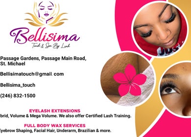 Eyelash extensions and waxing services at Bellisima Touch & Spa in Bridgetown, Saint Michael, BB.