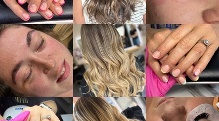 Collage of beauty treatments at Bonito Hair and Beauty, Rushden, England, GB. Includes nails, hair, and skincare.