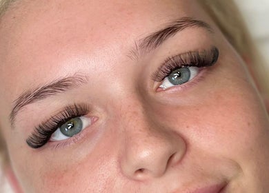 Close-up of enhanced lashes at ILash and Beauty Bar, Baringa, Queensland, AU.