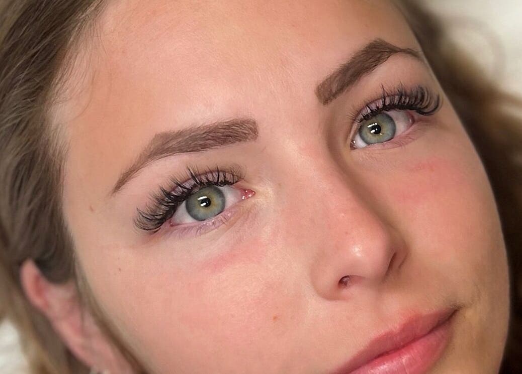 Close-up of expertly done eyelashes at ILash and Beauty Bar in Baringa, Queensland, AU.