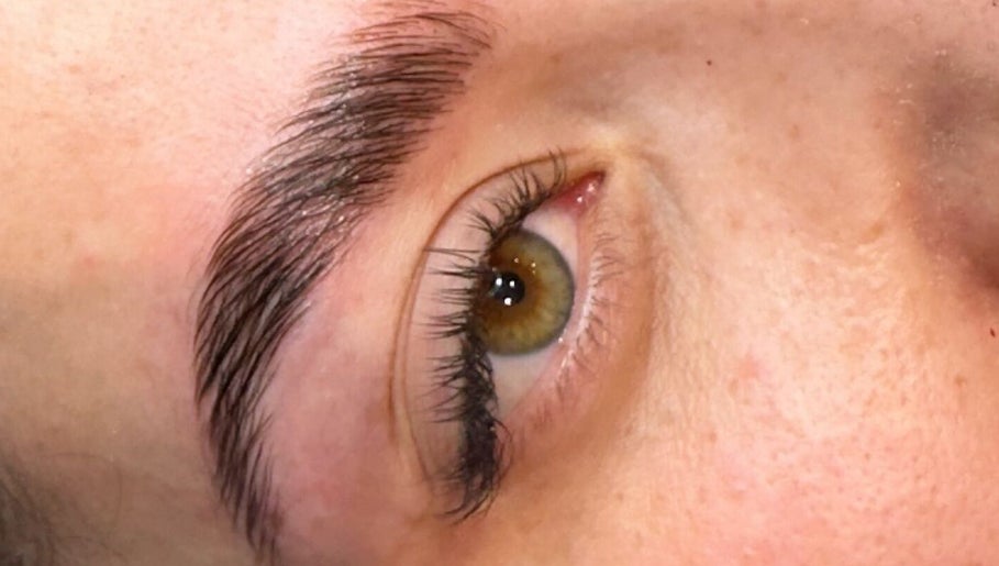 Close-up of beautifully shaped eyebrow at C-LINE, Tel Aviv-yafo, Tel Aviv District, IL.