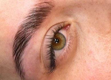 Close-up of beautifully shaped eyebrow at C-LINE, Tel Aviv-yafo, Tel Aviv District, IL.